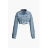 Y2K Cropped Denim Jacket